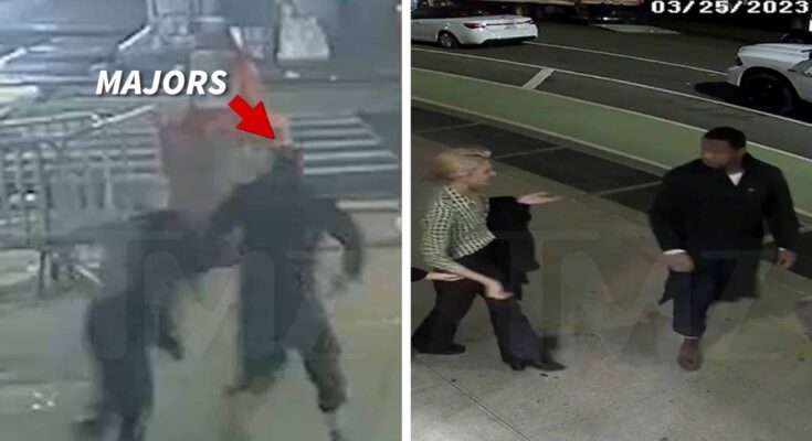 Jonathan Majors video – Surveillance Video Shows Jonathan Majros being chased Girlfriend –